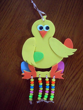 Easter kids craft - Easter chick window decoration